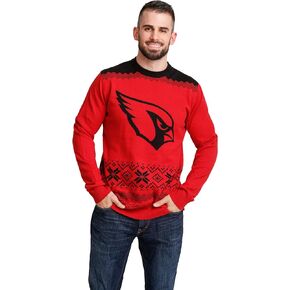 FOCO Men's NFL Big Logo Two Tone Knit Sweater