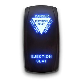 Ejection SEAT - Blue - Stark 5-PIN Laser Etched LED Rocker Switch Dual Light - 20A 12V ON/Off