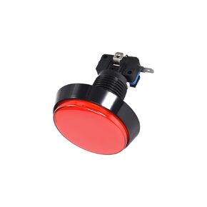 Game Push Buttons Game Round Push Switches Red LED Light with Micro Switches [for Arcade Game] -60mm/12V/1 Pcs