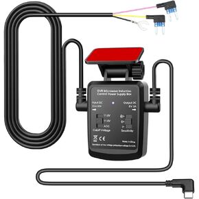 Dash Cam Type-C Hardwire Kit with Radar Detection, Suitable for D4 and Type-C Interface,11.4V-30V to 5V/3A, with Low Voltage Protection, 24 Hour Radar Detection Parking Monitoring(DK2)