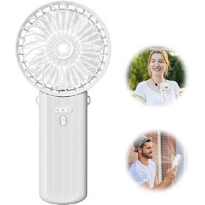 Mini Handheld Fan 1 Pack, Portable Fan 4 Speeds, Cooling Personal Hand Held Fans USB Rechargeable Battery Operated, 180° Foldable Travel Small Fan for Outdoor Beach Camping Office