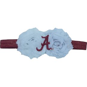 عصابة رأس للأطفال من Divine Creations NCAA Alabama Crimson Tide UnFRAYgettable Flower Baby، مقاس واحد، قرمزي in Kuwait