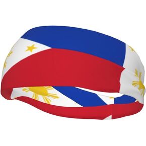Philippines Flag Headband for Men Women Philippines Sweatband Sports Headband Workout Sweatbands