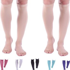 Doc Miller Calf Compression Sleeve Women and Men- 20-30 mmHg - 2 Pairs Calf Sleeve for Surgery Recovery Maternity Shin Splints Varicose Veins and Calf Injuries - Small Size - Black Color