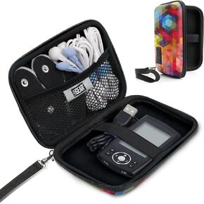 USA GEAR Small Travel Case for TENS Unit Muscle Stimulators Compatible with Belifu, HiDow, AUVON 2 Output Units - Case for TENS Unit, TENS Unit Pads, Cables - Scratch Resistant Interior (Case Only)