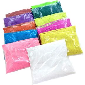 YAD Rangoli Powder (Multicolor 50 gm x 10 Colours White Color 100 Gr) Premium Rangoli Colored Rangoli Powder Colors Rangoli Making Kit for Navratri Pongal Pooja Mandir