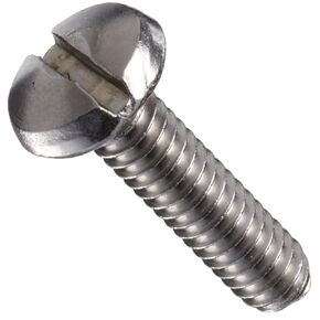Small Parts Stainless Steel Machine Screw, Plain Finish, Binding Head, Slotted Drive, 1/4" Length, #4-40 Threads (Pack of 100)