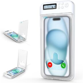 Timed Phone Lock Box for iPhone and 6.7inch Phones, Portable Phone Jail Locker Box with Timer Prevent Phone Addiction | Unplug from Phones, Video Games, Social Media to Achieve Goals(Translucent