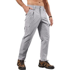 سراويل Lexiart الرجالية للمشي لمسافات طويلة، سراويل عسكرية تكتيكية خفيفة الوزن مضادة للتمزق للاستخدام الخارجي، سراويل العمل in Kuwait