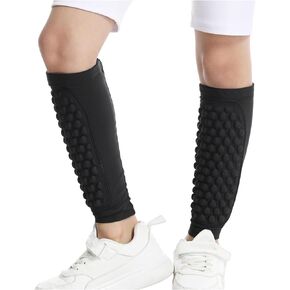 Topeter Soccer Shin Guards for Youth Kids, Calf Compression Sleeve with Pads for Football, Baseball, Field Hockey 1 Pair