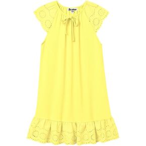 Jxstar Girls Nightgown Flutter Sleeve Pajamas Princess Nightie Dresses Sleepwear