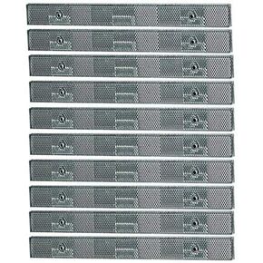 10 Pack of 12" Silver Automotive Reflector Strips Grote #41121