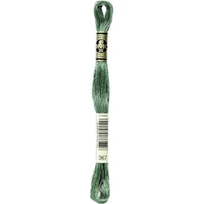 DMC 117-367 Mouline Stranded Cotton Six Strand Embroidery Floss Thread, Dark Pistachio Green, 8.7-Yard