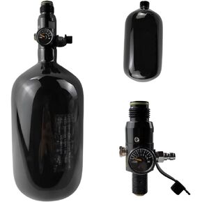 Discounted(Old date) 77ci Carbon Fiber paintball tank，4500psi hpa tank Systems,paintball air tank with 4500Psi Input 800Psi Output 5/8-18UNF Inlet and G1/2-14 Outlet Thread paintball ragelator