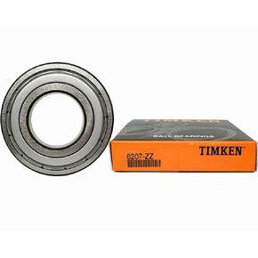 2PACK TIMKEN 6207-2Z Double Metal Seal Bearings 35x72x16mm, Pre-Lubricated and Stable Performance and Cost Effective, Deep Groove Ball Bearings