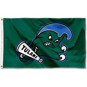 Tulane Green Wave Angry Wave Flag