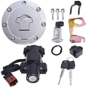 Ignition Switch Fuel Gas Cap Seat Lock Key Replacement for Honda CBR1000RR 2008-2014 CBR600RR 2007-2014 2 Wires Plug Model