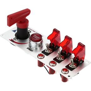 Jtron® Dc12v Flip-up Start Ignition ثلاثة لوحة مفاتيح وملحقات لرياضة السباق