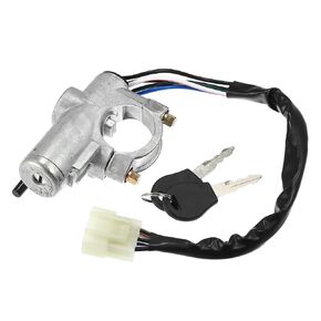 X AUTOHAUX Ignition Key Switch Steering Lock Cylinder W/Key 48700-01G25 for Nissan D21 Pathfinder Pickup 1986-1997 Manual Transmission Ignition Switch Steering Starter Switch Assembly 5 Pin