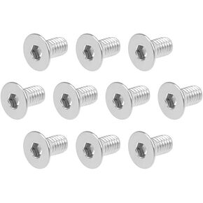 uxcell M8x20mm Flat Head Machine Screws Inner Hex Screw 304 Stainless Steel Fasteners Bolts 10Pcs