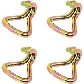 ZYAMY 4PCS Double J Hook Heavy Duty Ratchet Tie Down Straps with Hooks Load 2204 Lbs Tensioner Double Row Hook Binder Accessories for Strapping Tie Downs on Cars Trucks Trailers 1.5