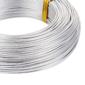 Beadthoven 5 Rolls 5mm Flat Aluminum Wire 18 Gauge Plain Craft Metal Bezel Wire for Jewelry DIY Craft Making 6.5 Feet/Roll