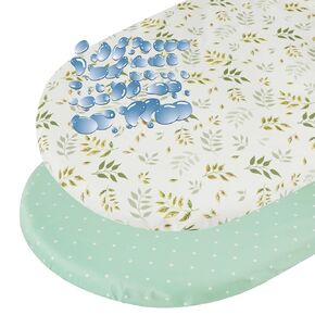 Waterproof Bassinet Sheets Compatible with Mika Micky & MiClassic & Milliard Bassinet 2 Pack Stretch Jersey Knit Super Soft 19x32 Grey Love & Stars