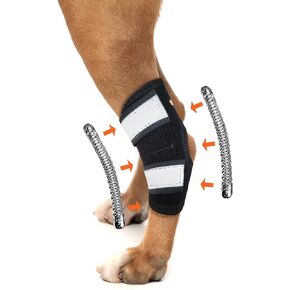NeoAlly Super Supportive Dog Braces for Rear Leg and Hock Joint with Dual Metal Spring Strips Stabilize Canine hind Legs from Wound, Injury, Sprains, Arthritis (S Pair)
