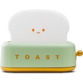 Toast Night Lamp, Toaster Kids Night Light for Bedroom Decoration, Cute Night Light Rechargeable, LED Night Light with Timer and Brightness Adjustment, Gift for Teens Boys Girls(Pink)