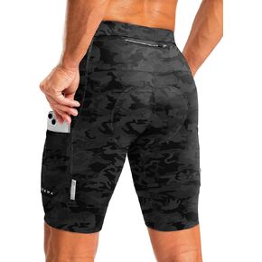 Men's Bike Shorts 4D Padded Cycling Shorts for Men Road Riding Biking Bicycle Zipper Pockets