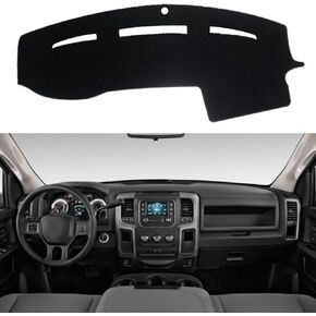 Dashboard Cover Dash Cover Mat Pad Carpet Custom Fit for Dodge Ram 1500 2500 3500 2010-2018 Accessories Anti-Skid Center Console Protector Cover Mat(Red Edge)