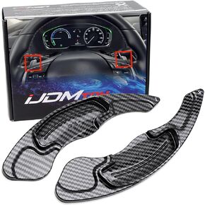 iJDMTOY Gloss Black Finish Larger Paddle Shifter Extensions Compatible with Honda Accord Civic Insight CR-V, Compatible with Acura TL