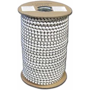 T.W Evans Cordage SC-308-050 3/8-Inch by 50-Feet Elastic Bungee Shock Cord (Pack of 1), Black/White