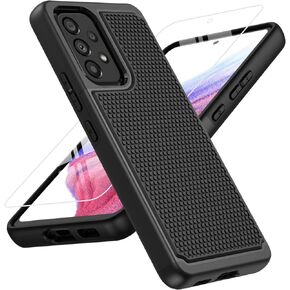 BNIUT for Samsung Galaxy A53 5G (Galaxy A53 5G UW) Case: Dual Layer Protective Heavy Duty Cell Phone Cover Shockproof Rugged with Non Slip Textured Back - Military Protection - 6.5inch (Matte Black)