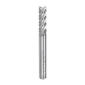 uxcell 4mm End Mill Bits 1/6"(4mm) Straight Shank Solid Carbide CNC Router Bit Engraving Cutter Tool with Corn Blade for PCB Circuit Board Milling Machine Wood Carving