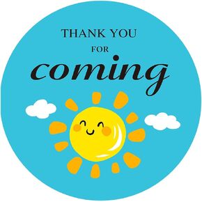 MAGJUCHE Sun Clouds Thank You Stickers, You are My Sunshine Baby Shower Birthday Party Favors Sticker Labels, 2 Inch, 40-Pack