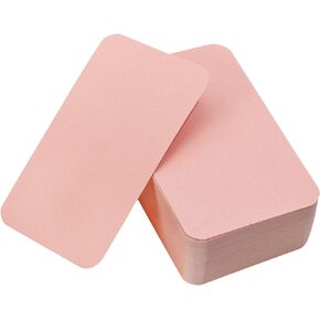 100PCS Small Blank Paper Message Note Business Cards Double-Sided Mini Greeting Place Name Index Word Flash Cards Graffiti Scrapbooking DIY Gift Tags Label for Writing Stamping (Light Pink)