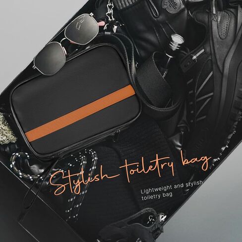 حقيبة أدوات الزينة للرجال - حقيبة سفر معلقة للفصل الرطب والجاف مع حجرة مرئية من البولي فينيل كلوريد مادة مقاومة للماء بسحاب مزدوج ومقصورات إضافية لتنظيم أنيق. in Kuwait