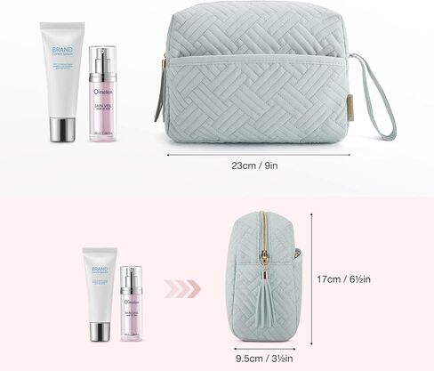 BAGSMART Small Makeup Bag, Travel Cosmetic Bag Make Up Pouch Small Travel Zipper Pouch,Water-resistant Toiletry Bag,Makeup Organizer Bag for Women,Black in Saudi Arabia