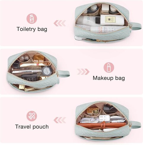 BAGSMART Small Makeup Bag, Travel Cosmetic Bag Make Up Pouch Small Travel Zipper Pouch,Water-resistant Toiletry Bag,Makeup Organizer Bag for Women,Black in Saudi Arabia