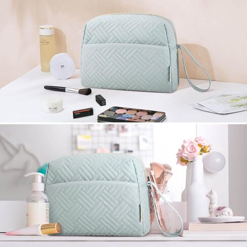 BAGSMART Small Makeup Bag, Travel Cosmetic Bag Make Up Pouch Small Travel Zipper Pouch,Water-resistant Toiletry Bag,Makeup Organizer Bag for Women,Black in Saudi Arabia
