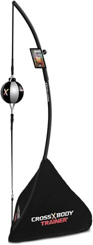 حقيبة Nexersys Cross Body Trainer التفاعلية ذات النهاية المزدوجة للملاكمة والفنون القتالية المختلطة واللياقة البدنية والقلب والقوة الأساسية - تجربة الملاكمة المثالية، يتضمن التطبيق تدريبات HIIT الديناميكية in Kuwait