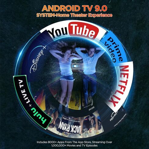 [تركيز تلقائي] جهاز عرض XJ-HOME I20 يدعم 4K، جهاز عرض ذكي مع WiFi 6 وBluetooth 5.2، جهاز عرض مسرح منزلي هادئ 600 ANSI مع Android TV 9.0، جهاز عرض أفلام خارجي مع مكبرات صوت HiFi مزدوجة in Saudi Arabia