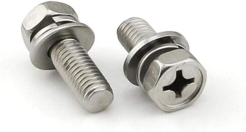 Stainless Steel Motorcycle Battery Terminal M6 x14mm Bolt Square Nut Kit Scooter White Zinc Plated in Saudi Arabia