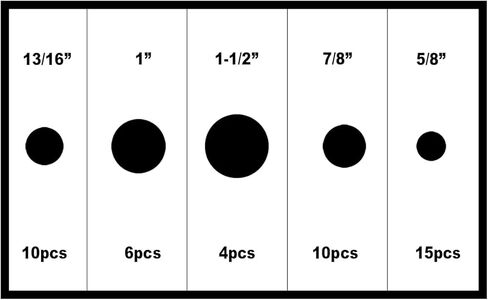 مجموعة متنوعة من الحلقات المطاطية 45 قطعة، مجموعة سدادات ثقب المثقاب مجموعة حشية حماية الأسلاك الكهربائية مجموعة حشيات مطاطية - 5/8 بوصة 13/16 بوصة 7/8 بوصة 1 بوصة 3/16 بوصة 1-1/2 بوصة in Kuwait