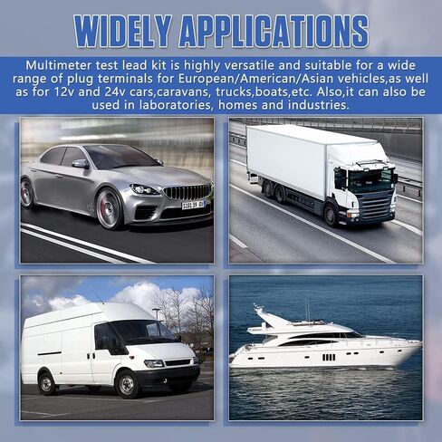 DUOYI مجموعة أدوات اختبار السيارات المتعددة 92 قطعة متعددة الوظائف لاختبار دوائر السيارات مع مشابك التمساح، قابس الموز يؤدي مجموعة أدوات اختبار السيارات للاختبار/التشخيص/الإصلاح in Kuwait