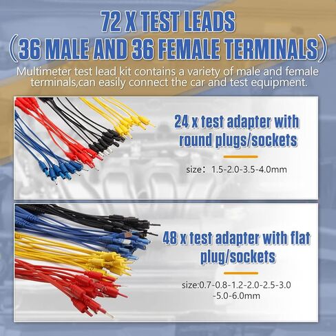 DUOYI مجموعة أدوات اختبار السيارات المتعددة 92 قطعة متعددة الوظائف لاختبار دوائر السيارات مع مشابك التمساح، قابس الموز يؤدي مجموعة أدوات اختبار السيارات للاختبار/التشخيص/الإصلاح in Kuwait