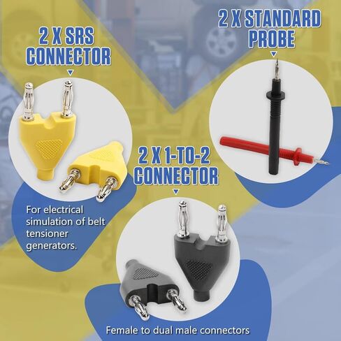DUOYI مجموعة أدوات اختبار السيارات المتعددة 92 قطعة متعددة الوظائف لاختبار دوائر السيارات مع مشابك التمساح، قابس الموز يؤدي مجموعة أدوات اختبار السيارات للاختبار/التشخيص/الإصلاح in Kuwait