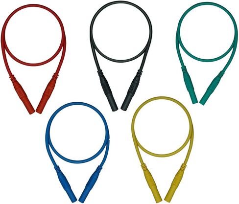 AST Labs Test Lead Extension Cable Banana Plug 4 mm Straight-Straight (18 inch Male-Female, Black & Red) in Saudi Arabia