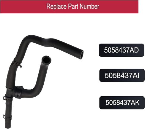 مجموعة خرطوم السخان مناسبة لـ Dodge Journey 2.4 VVT 2008-2020، خراطيم السخان مع إمداد TEE-إرجاع استبدال 5058437AK 5058437AI 5058437AD in Kuwait